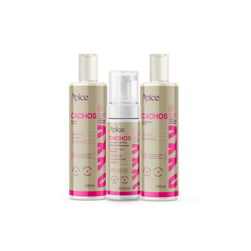 Kit Cachos Essence - Shampoo, Condicionador e Mousse (3 ITENS)