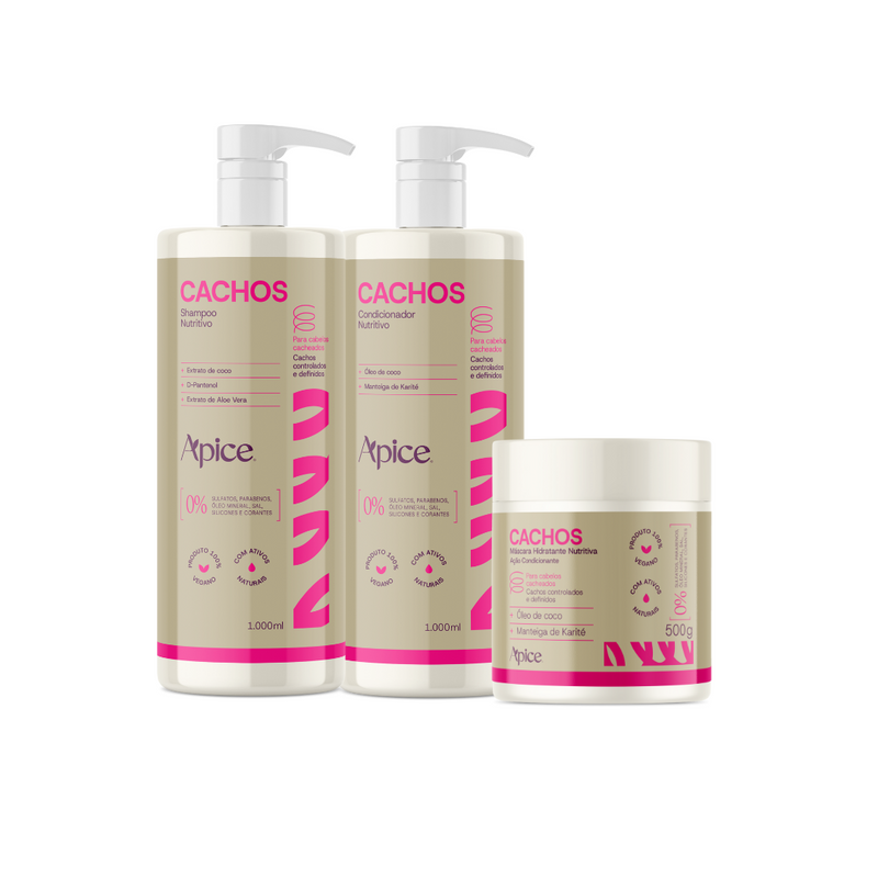 Kitão Cachos Essence - Shampoo, Condicionador e Mascara (3 itens)