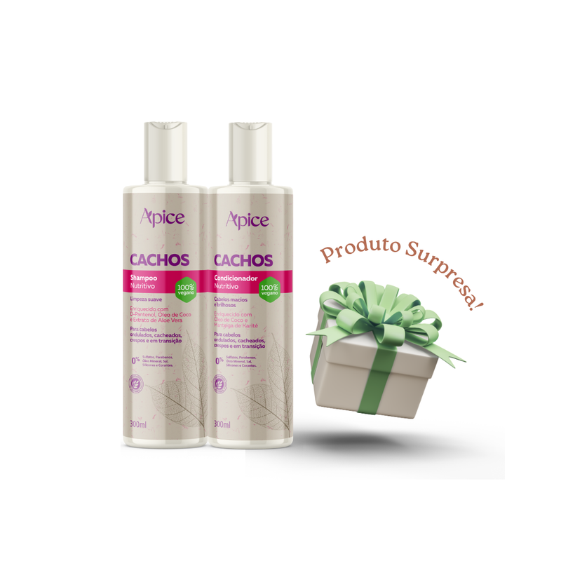 Kit Cachos - Shampoo, Condicionador e Produto Supresa (3 ITENS)